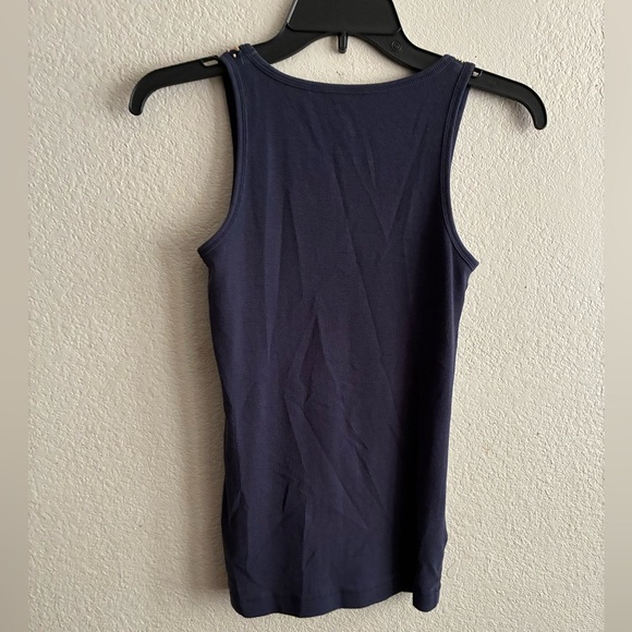 Tommy Bahama Navy Tank Top with Beaded Accents XS - Picture 3 of 10